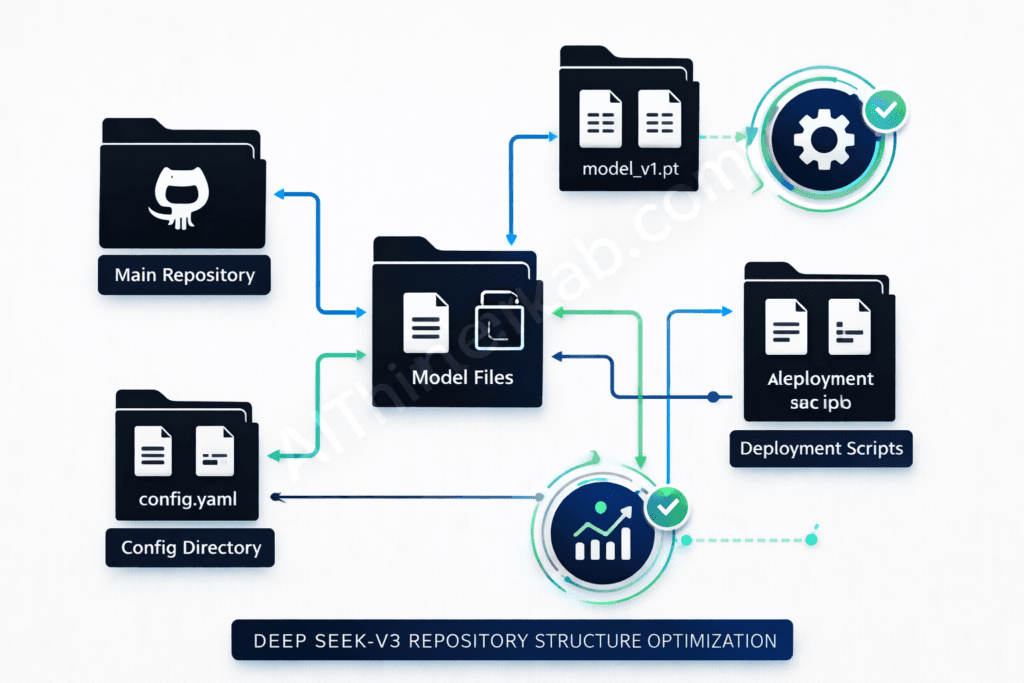 Repository structure optimization flowchart for DeepSeek-V3 GitHub implementation strategy