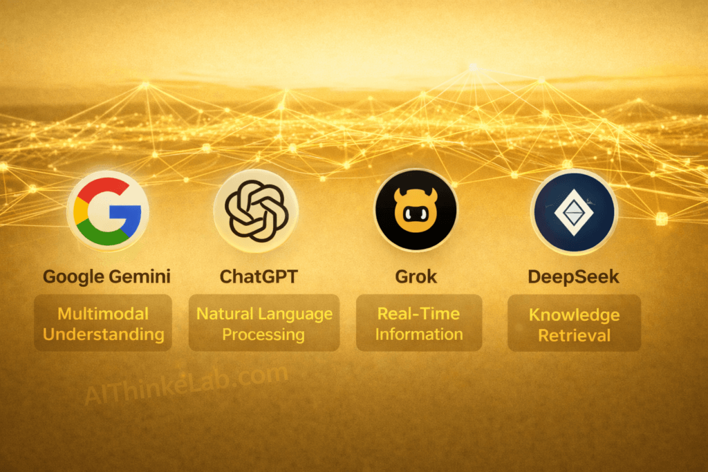 Google Gemini vs ChatGPT vs Grok vs DeepSeek