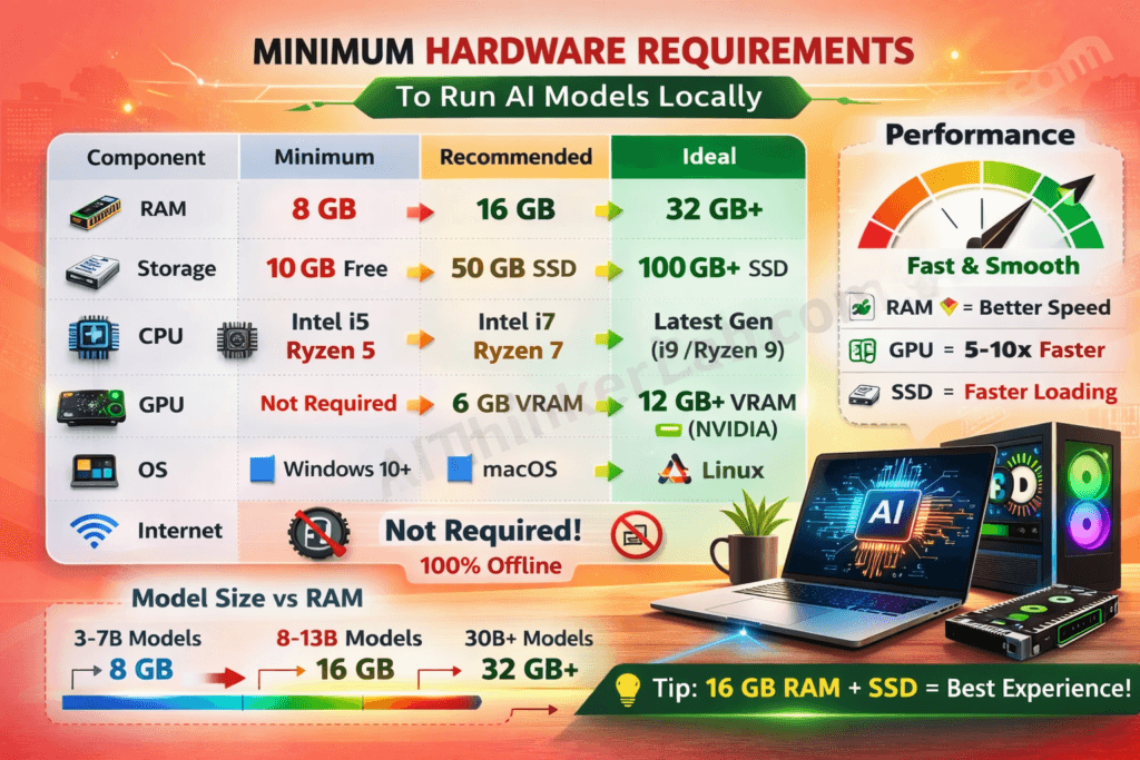 Minimum hardware requirements to run AI models locally