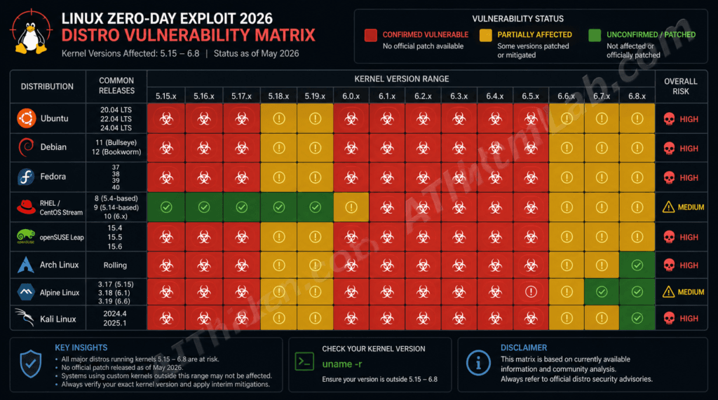Linux zero day exploit 2026