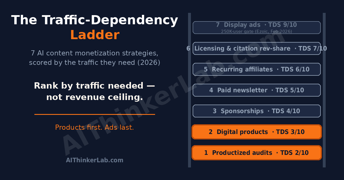 AI Content Monetization Ladder 2026