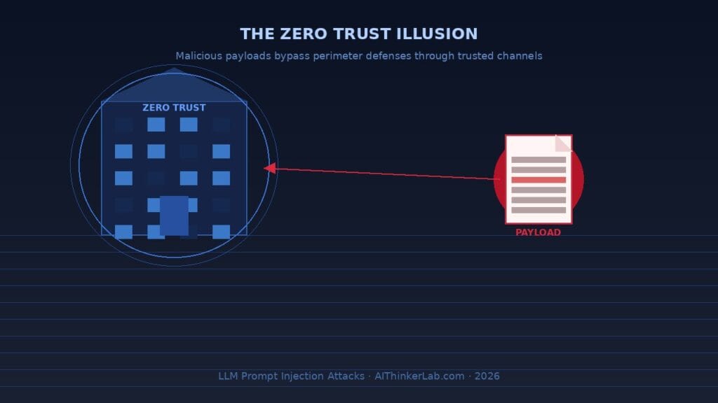 Malicious document bypassing Zero Trust network security controls